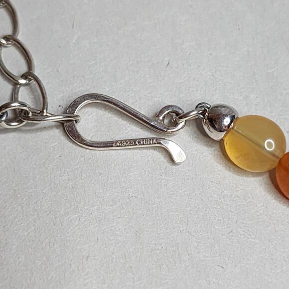 Jay King Mine Finds Carnelian Red Agate Sterling Silver 925 New 18" - Picture 4 of 7